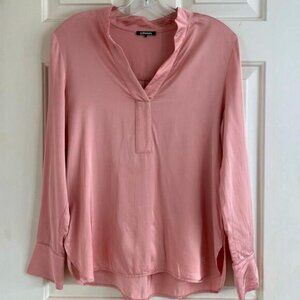 Olsen Europe Pink Satin V-neck Blouse 6